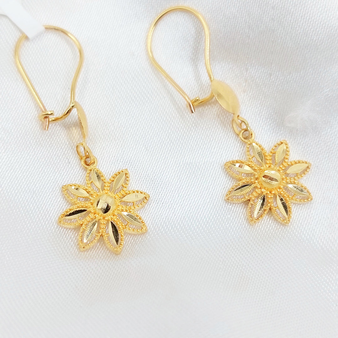 21K حلق شمس-مجوهرات الشيخ سعيد-Saeed Jewelry 