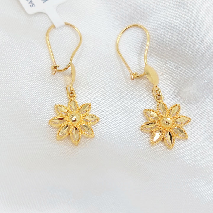 21K حلق شمس-مجوهرات الشيخ سعيد-Saeed Jewelry 