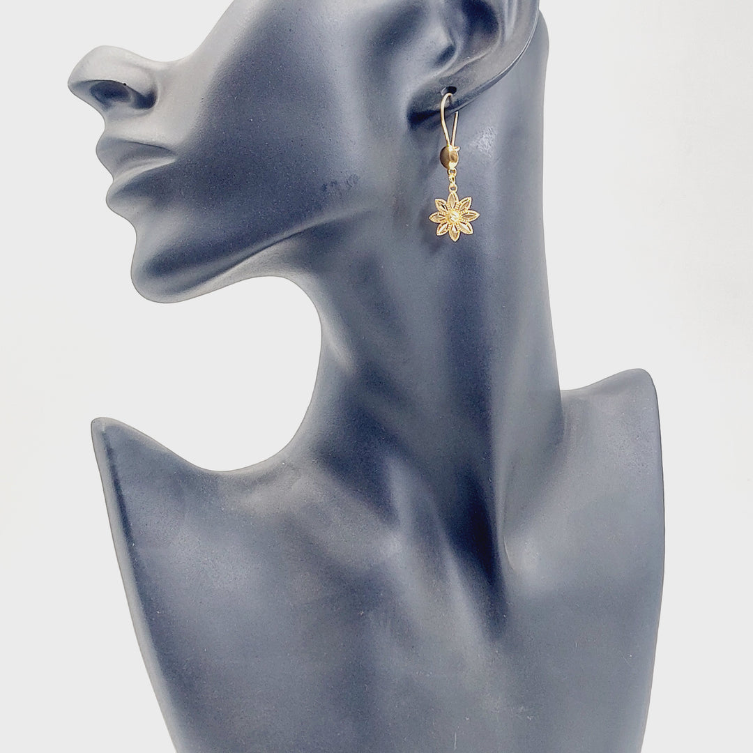 21K حلق شمس-مجوهرات الشيخ سعيد-Saeed Jewelry 