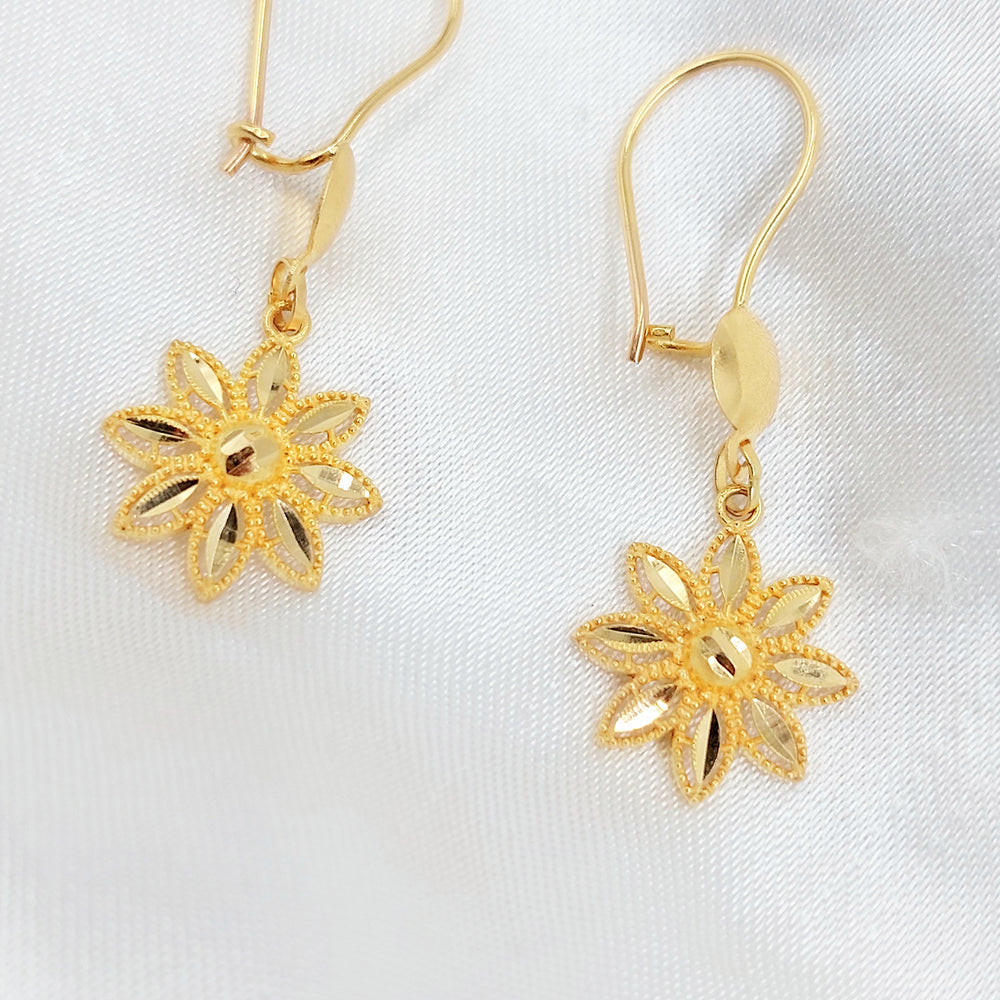 21K حلق شمس-مجوهرات الشيخ سعيد-Saeed Jewelry 