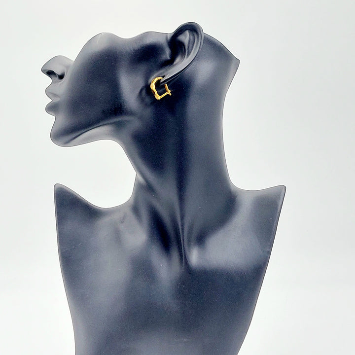 21K حلق ذبلة مرصع-مجوهرات الشيخ سعيد-Saeed Jewelry 