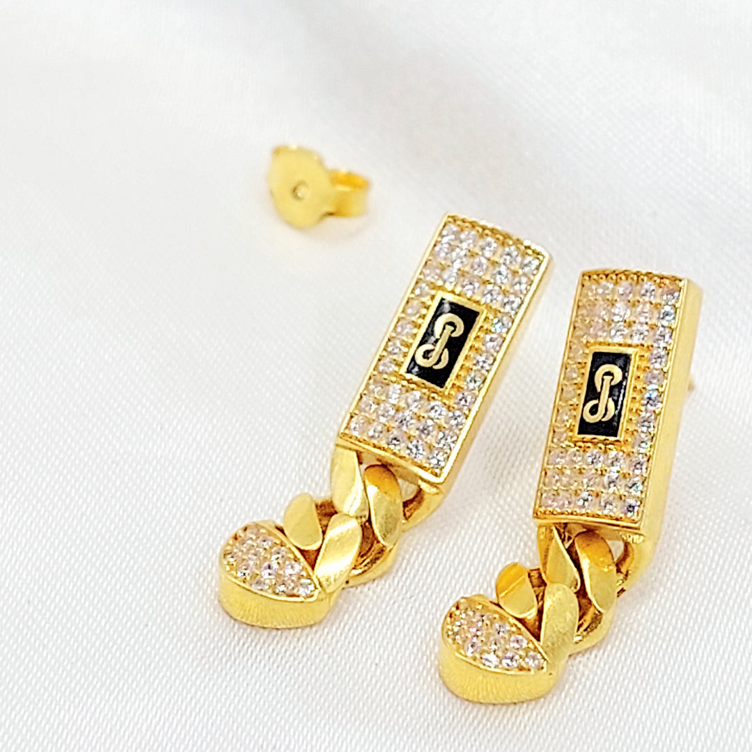 21K حلق اكسترا مرصع-مجوهرات الشيخ سعيد-Saeed Jewelry 