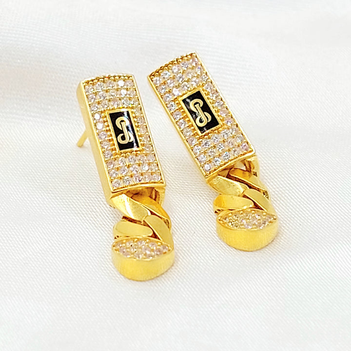 21K حلق اكسترا مرصع-مجوهرات الشيخ سعيد-Saeed Jewelry 