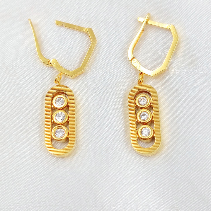 21K حلق اكسترا مرصع-مجوهرات الشيخ سعيد-Saeed Jewelry 