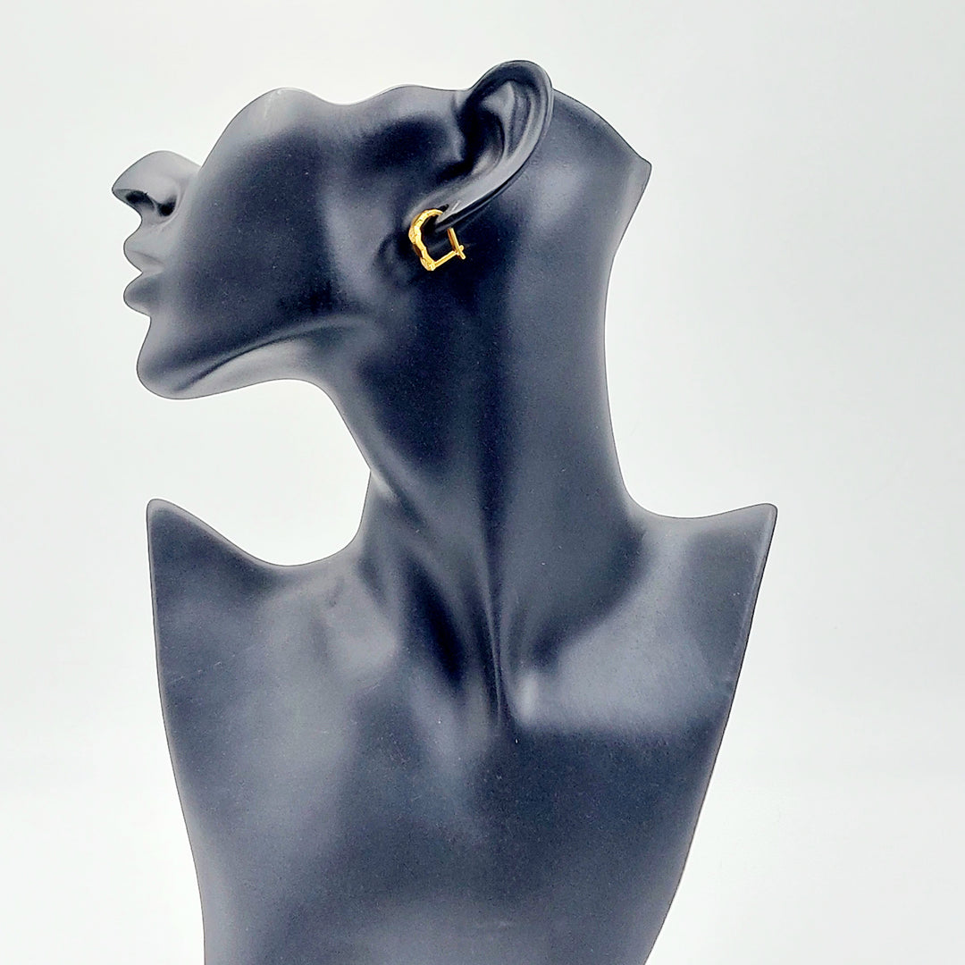 21K حلق ذبلة مرصع-مجوهرات الشيخ سعيد-Saeed Jewelry 