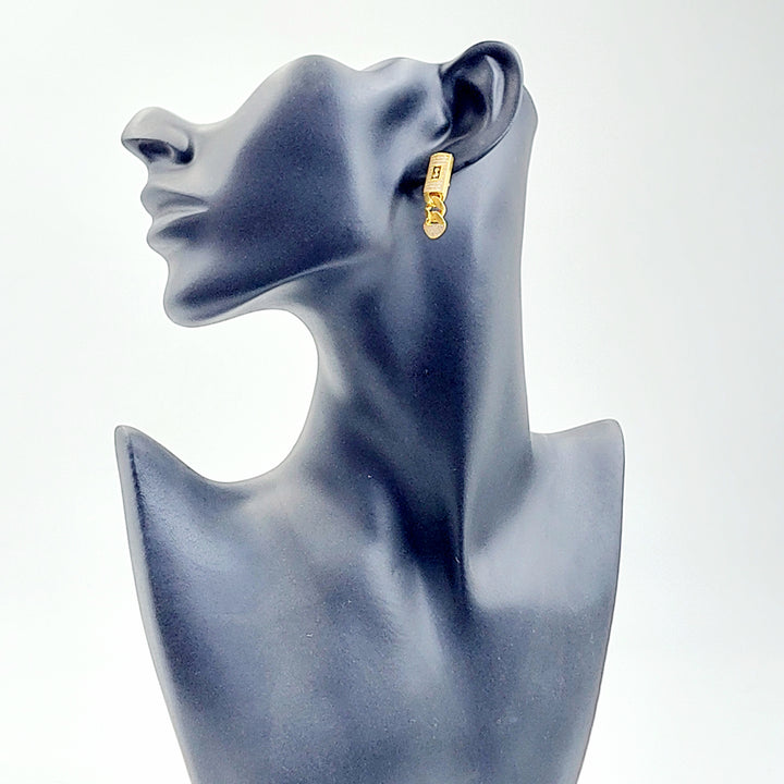 21K حلق اكسترا مرصع-مجوهرات الشيخ سعيد-Saeed Jewelry 