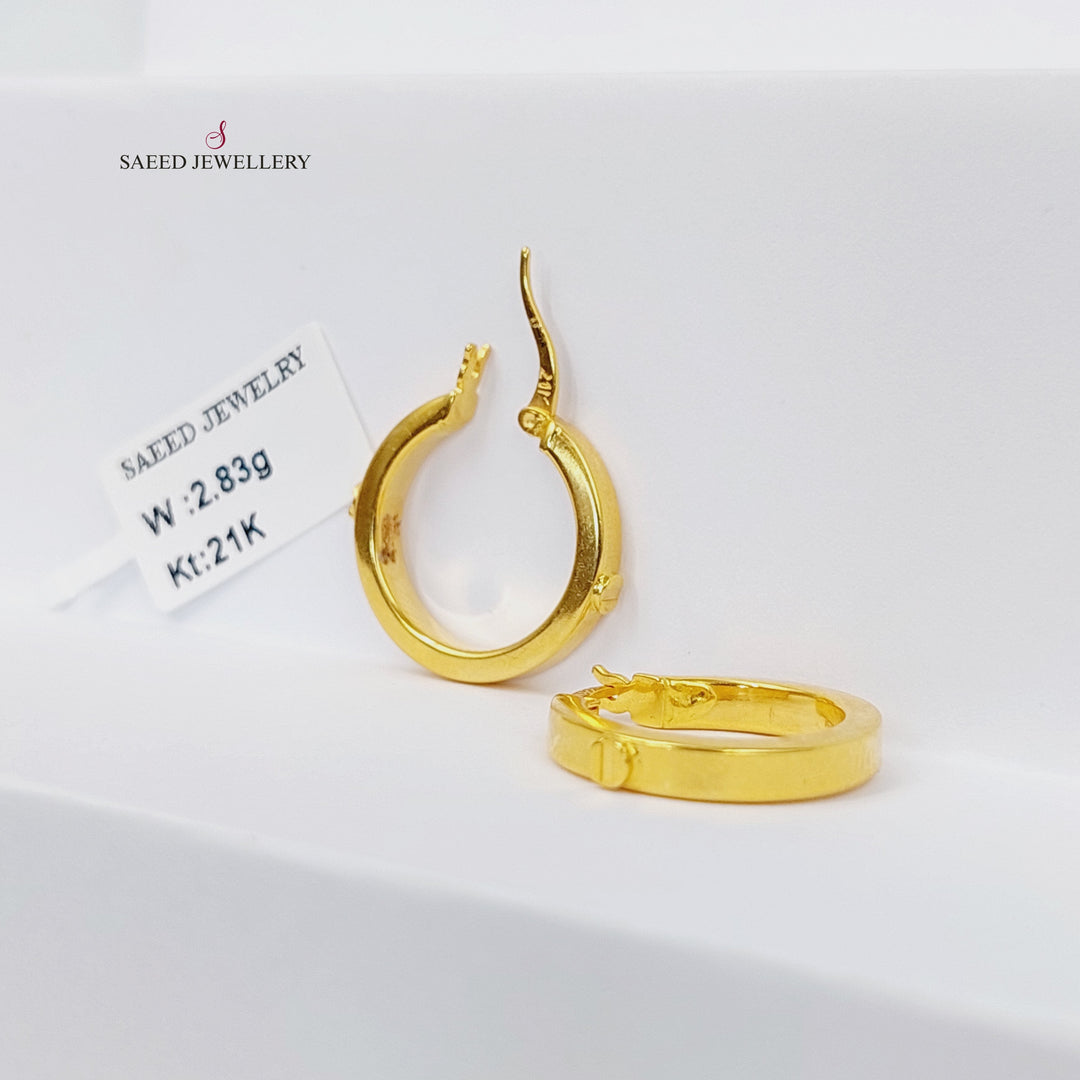 21K حلق ذبلة-مجوهرات الشيخ سعيد-Saeed Jewelry 