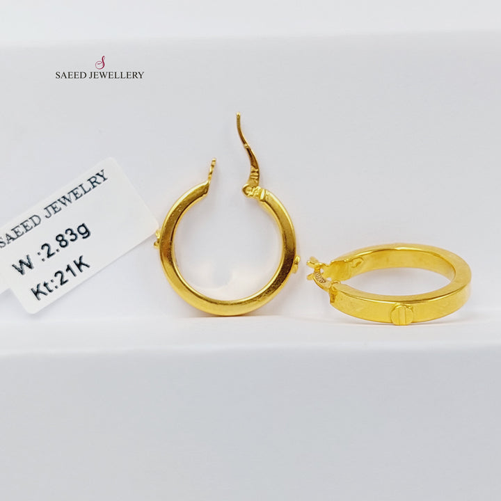 21K حلق ذبلة-مجوهرات الشيخ سعيد-Saeed Jewelry 