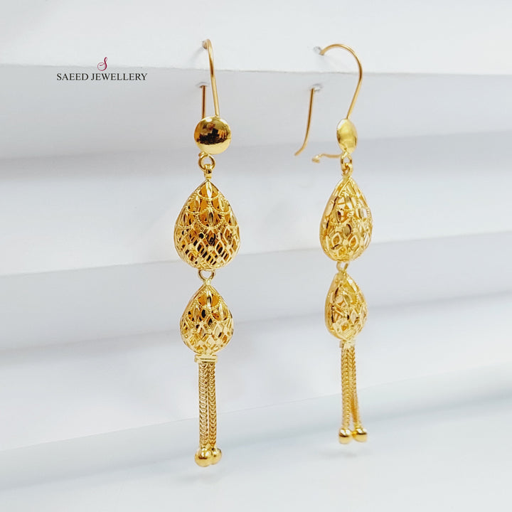 21K حلق كويتي-مجوهرات الشيخ سعيد-Saeed Jewelry 