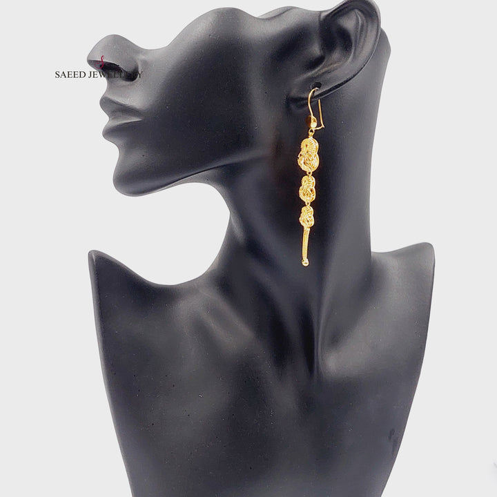21K حلق كويتي-مجوهرات الشيخ سعيد-Saeed Jewelry 