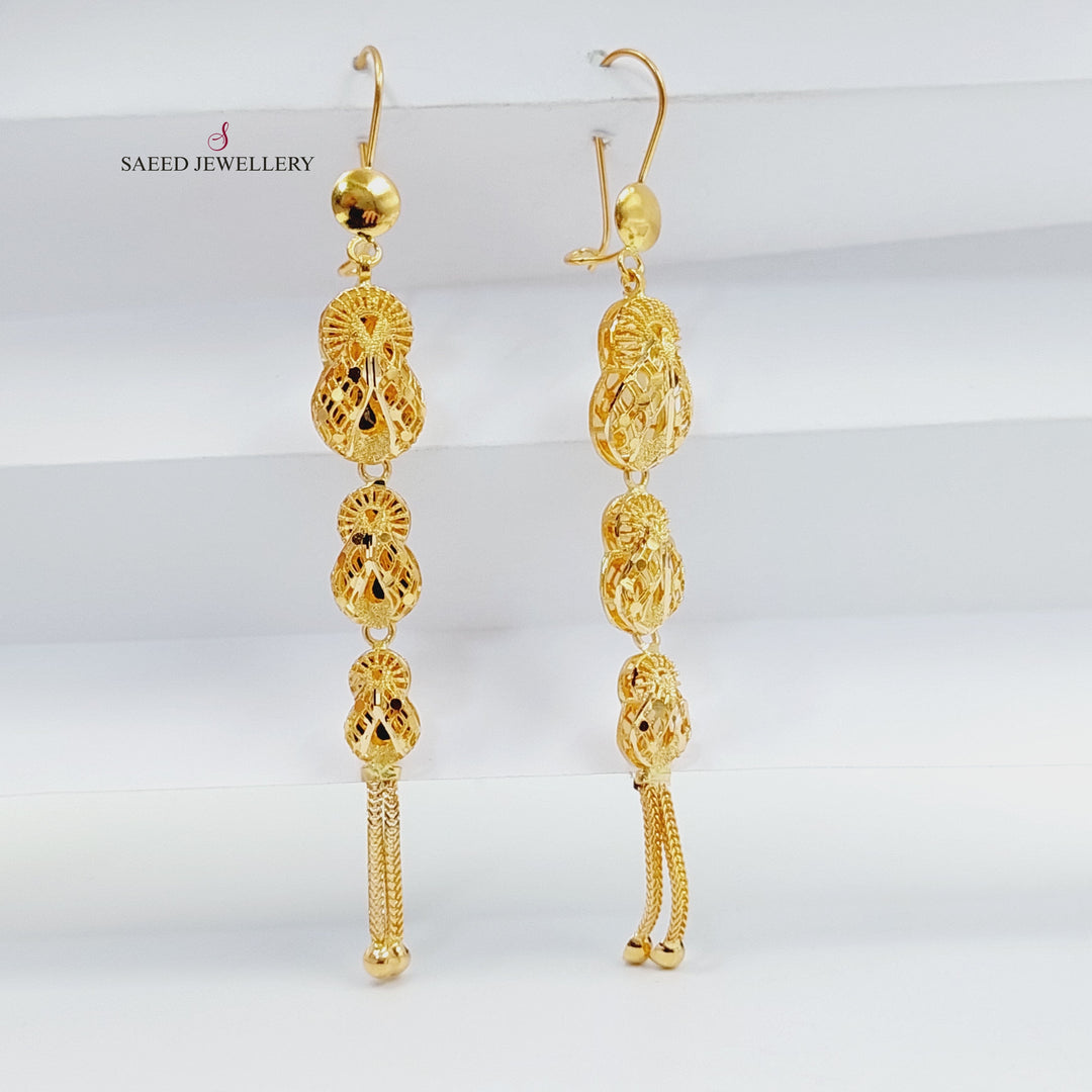 21K حلق كويتي-مجوهرات الشيخ سعيد-Saeed Jewelry 