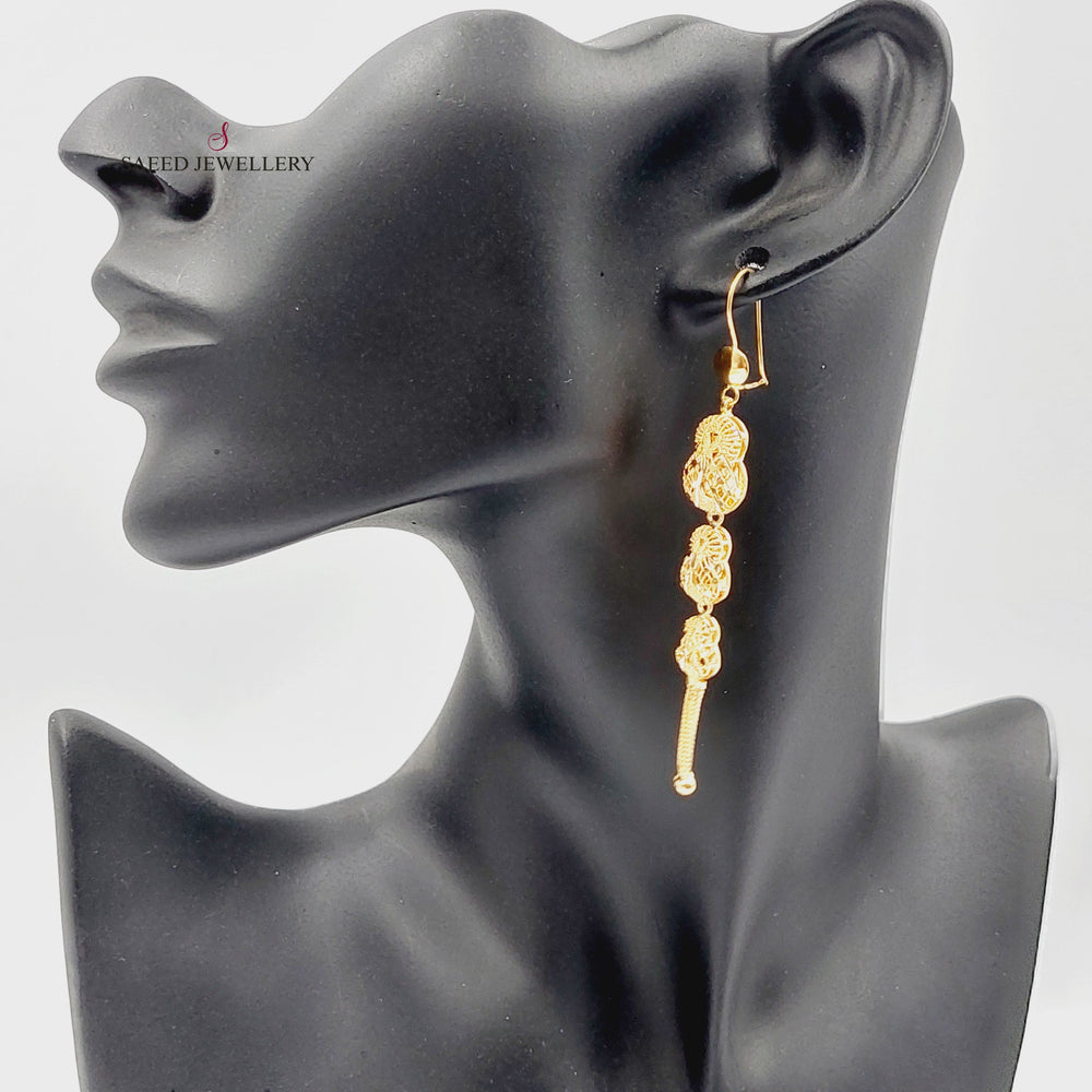 21K حلق كويتي-مجوهرات الشيخ سعيد-Saeed Jewelry 