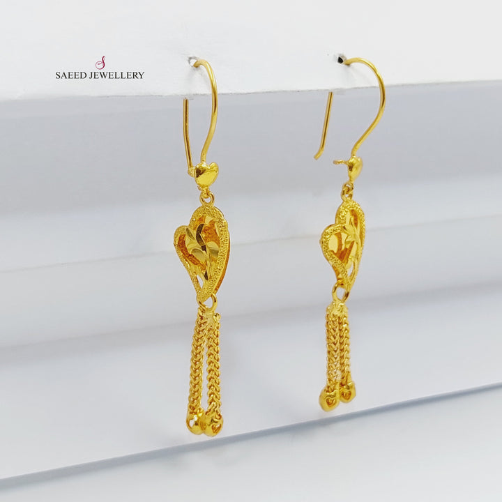 21K حلق كويتي-مجوهرات الشيخ سعيد-Saeed Jewelry 