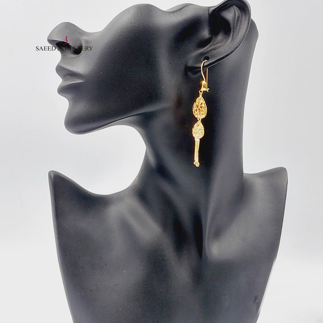 21K حلق كويتي-مجوهرات الشيخ سعيد-Saeed Jewelry 