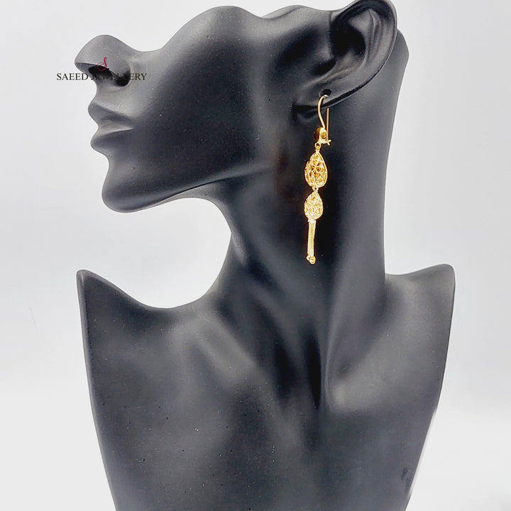 21K حلق كويتي-مجوهرات الشيخ سعيد-Saeed Jewelry 