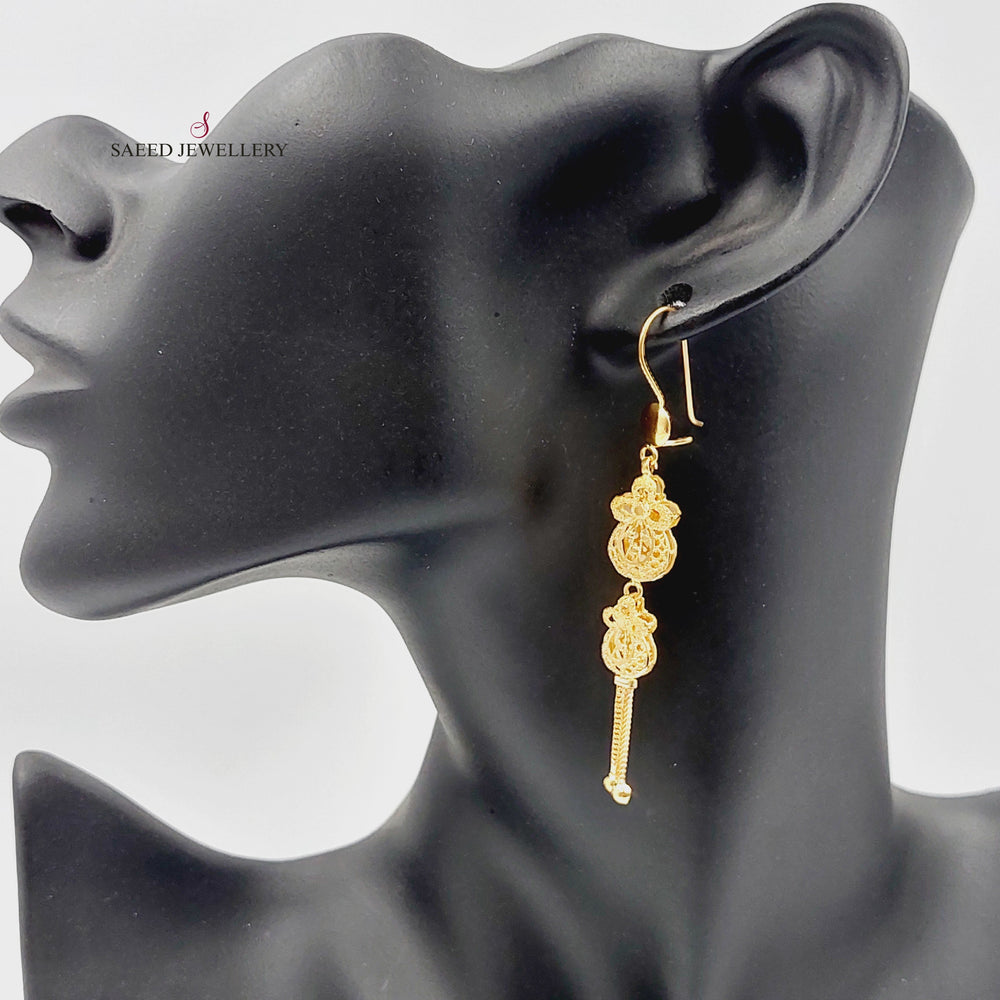 21K حلق كويتي-مجوهرات الشيخ سعيد-Saeed Jewelry 