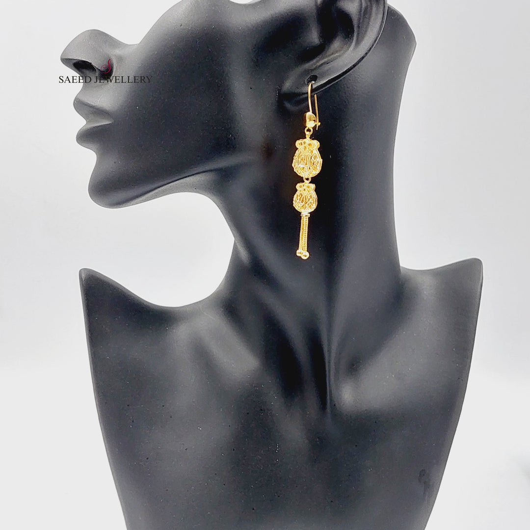 21K حلق كويتي-مجوهرات الشيخ سعيد-Saeed Jewelry 