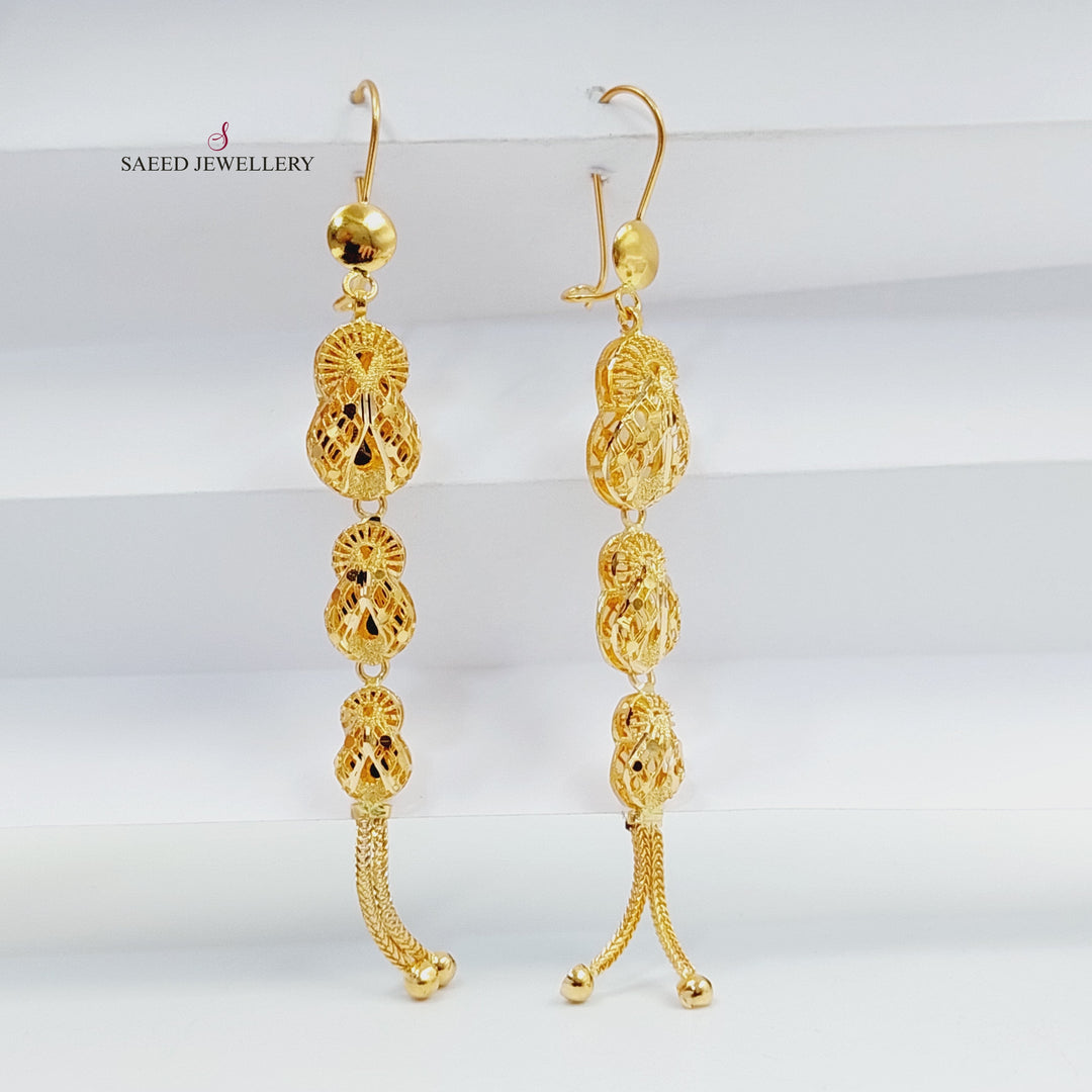 21K حلق كويتي-مجوهرات الشيخ سعيد-Saeed Jewelry 