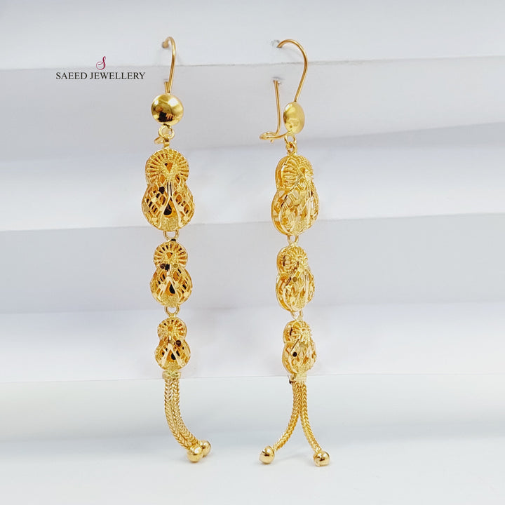 21K حلق كويتي-مجوهرات الشيخ سعيد-Saeed Jewelry 