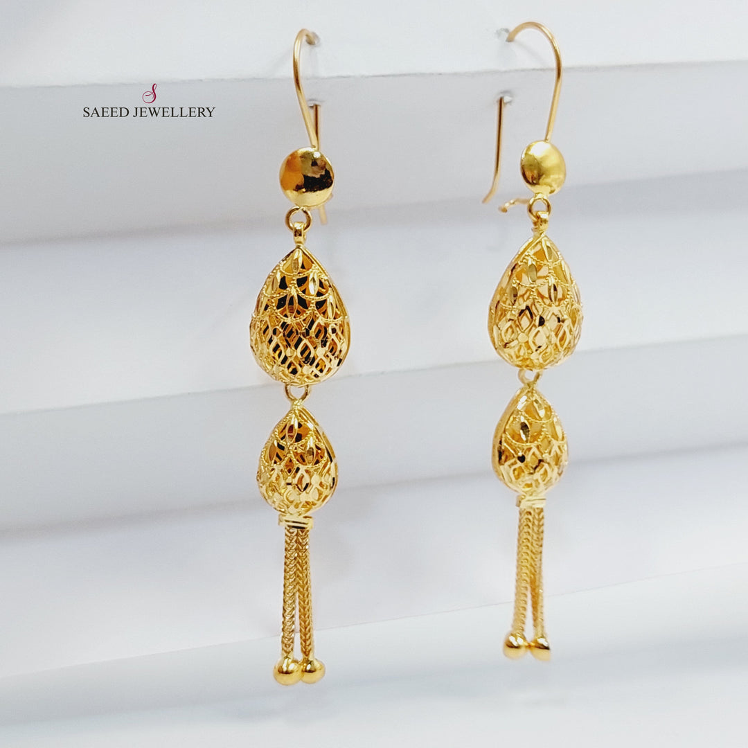21K حلق كويتي-مجوهرات الشيخ سعيد-Saeed Jewelry 