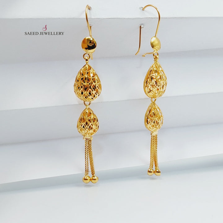 21K حلق كويتي-مجوهرات الشيخ سعيد-Saeed Jewelry 