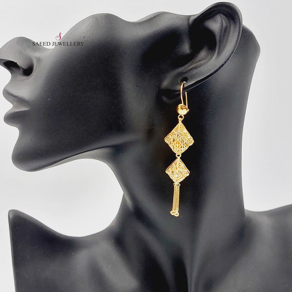 21K حلق كويتي-مجوهرات الشيخ سعيد-Saeed Jewelry 