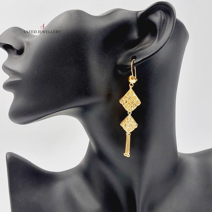 21K حلق كويتي-مجوهرات الشيخ سعيد-Saeed Jewelry 