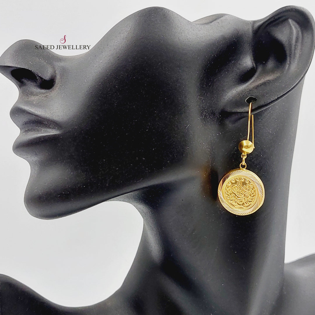 21K حلق رشادي-مجوهرات الشيخ سعيد-Saeed Jewelry 
