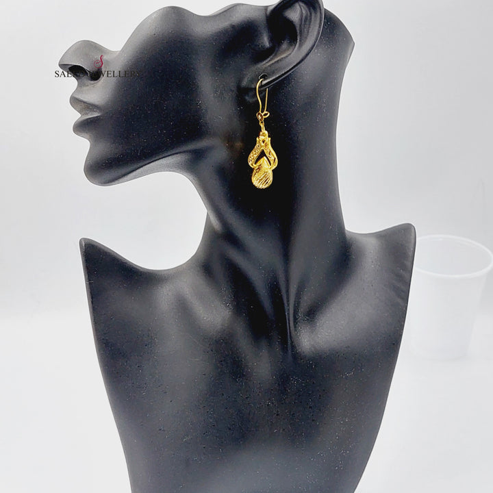 21K حلق رشة السكر-مجوهرات الشيخ سعيد-Saeed Jewelry 