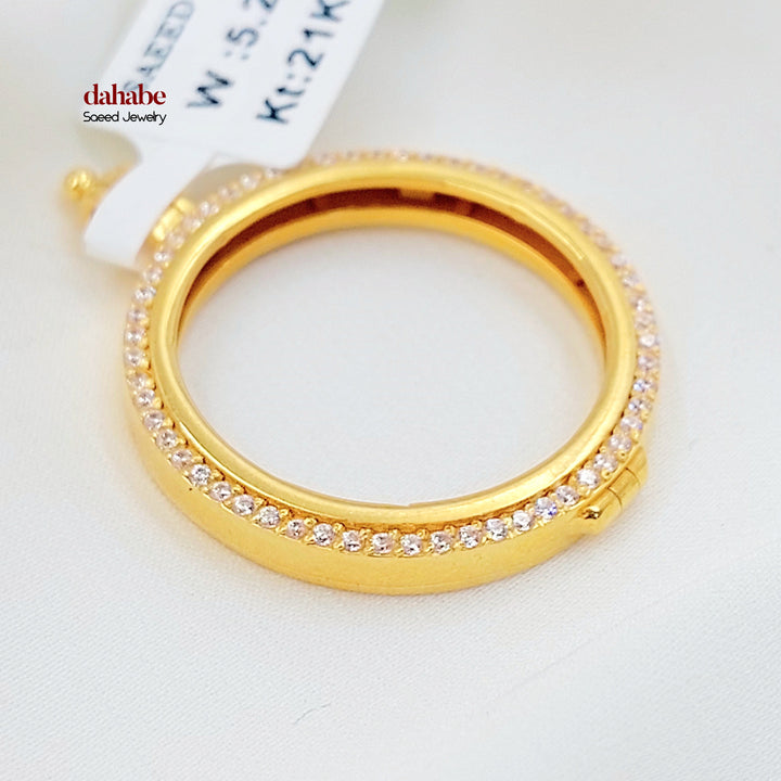 21K برواز ليرات رشادي مرصع-مجوهرات الشيخ سعيد-Saeed Jewelry 