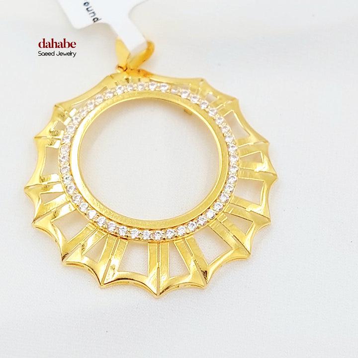 21K برواز ليرات رشادي مرصع-مجوهرات الشيخ سعيد-Saeed Jewelry 