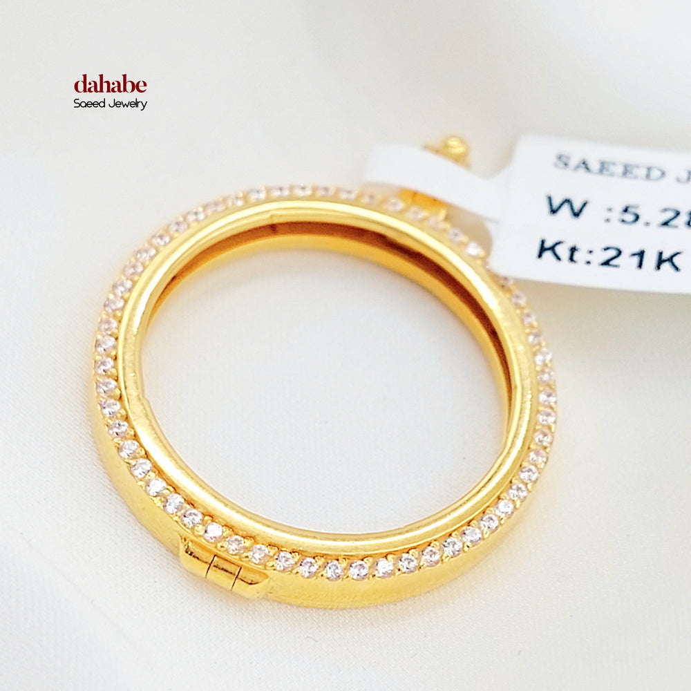 21K برواز ليرات رشادي مرصع-مجوهرات الشيخ سعيد-Saeed Jewelry 