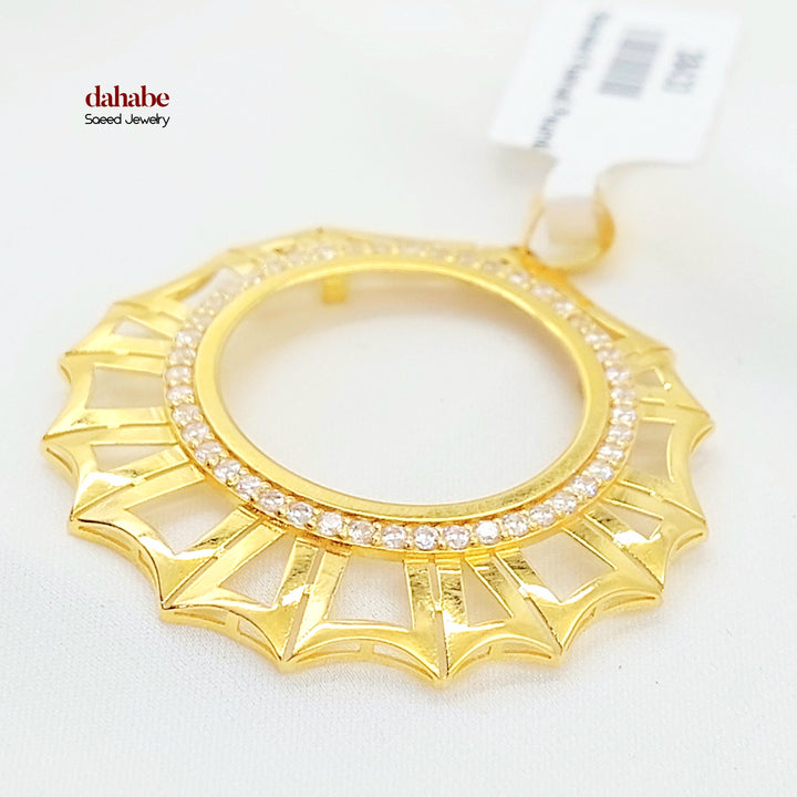 21K برواز ليرات رشادي مرصع-مجوهرات الشيخ سعيد-Saeed Jewelry 