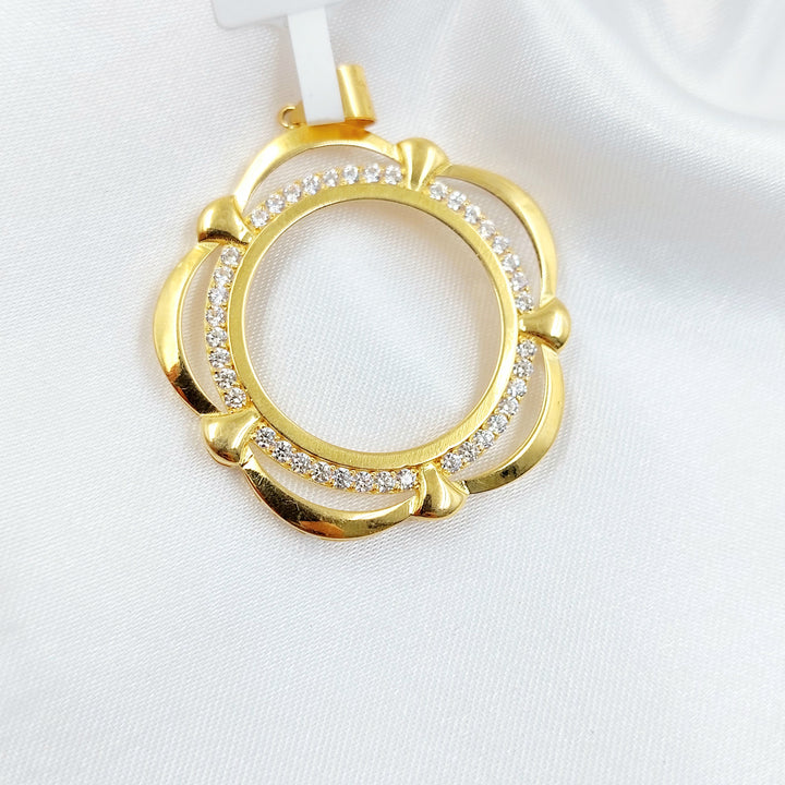 21K برواز ليرات رشادي مرصع-مجوهرات الشيخ سعيد-Saeed Jewelry 