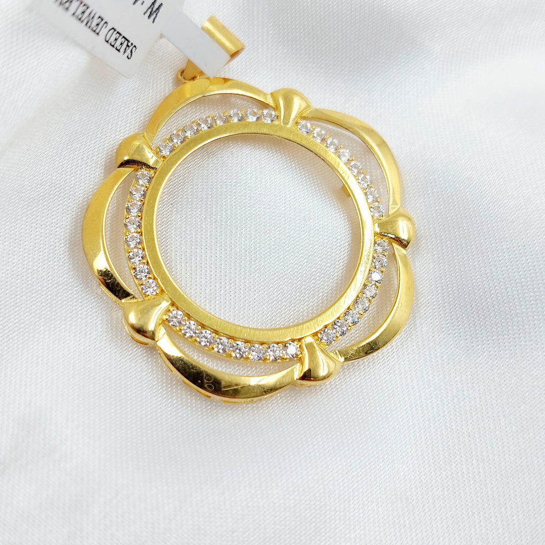 21K برواز ليرات رشادي مرصع-مجوهرات الشيخ سعيد-Saeed Jewelry 