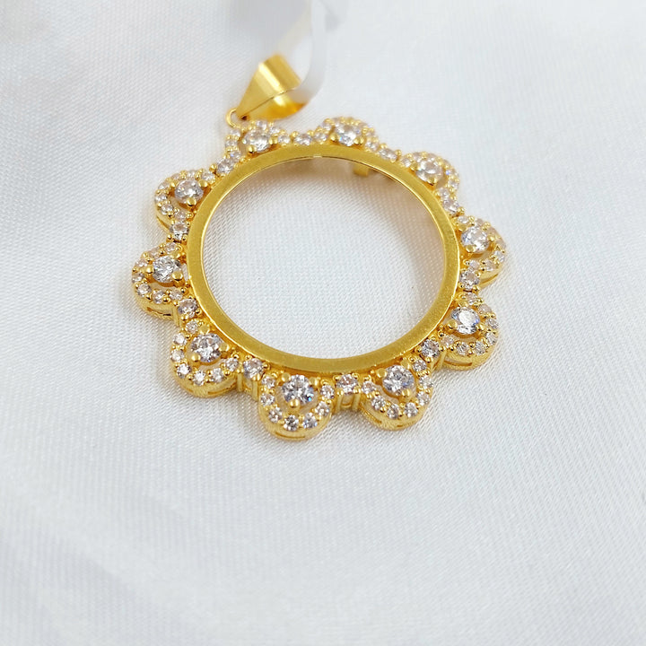 21K برواز ليرات رشادي مرصع-مجوهرات الشيخ سعيد-Saeed Jewelry 