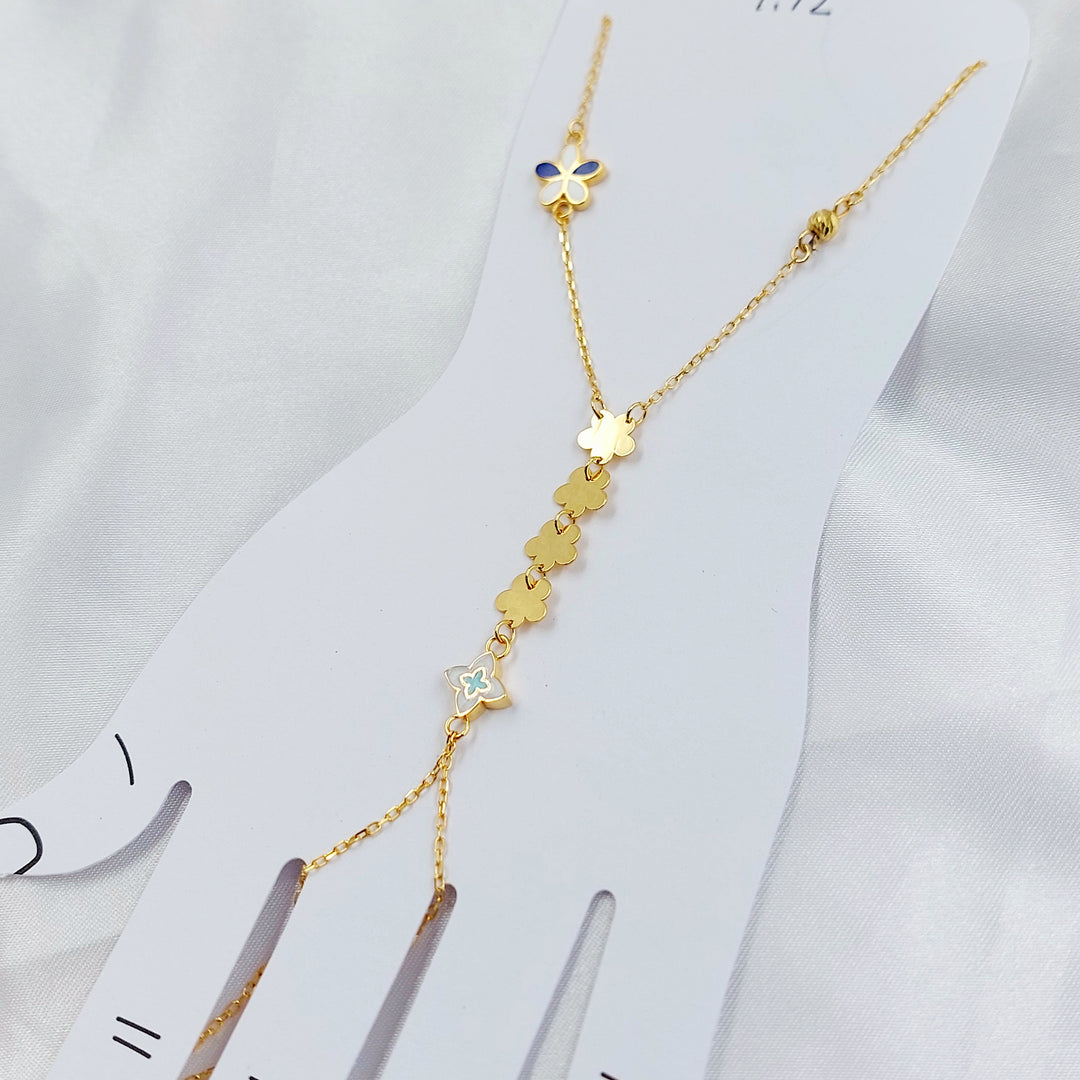 21K كف وردة مينا-مجوهرات الشيخ سعيد-Saeed Jewelry 