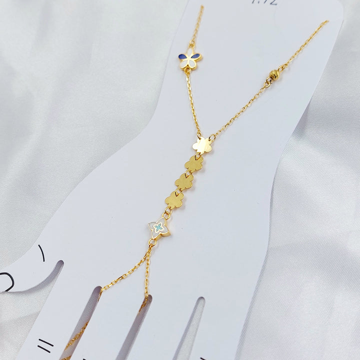 21K كف وردة مينا-مجوهرات الشيخ سعيد-Saeed Jewelry 