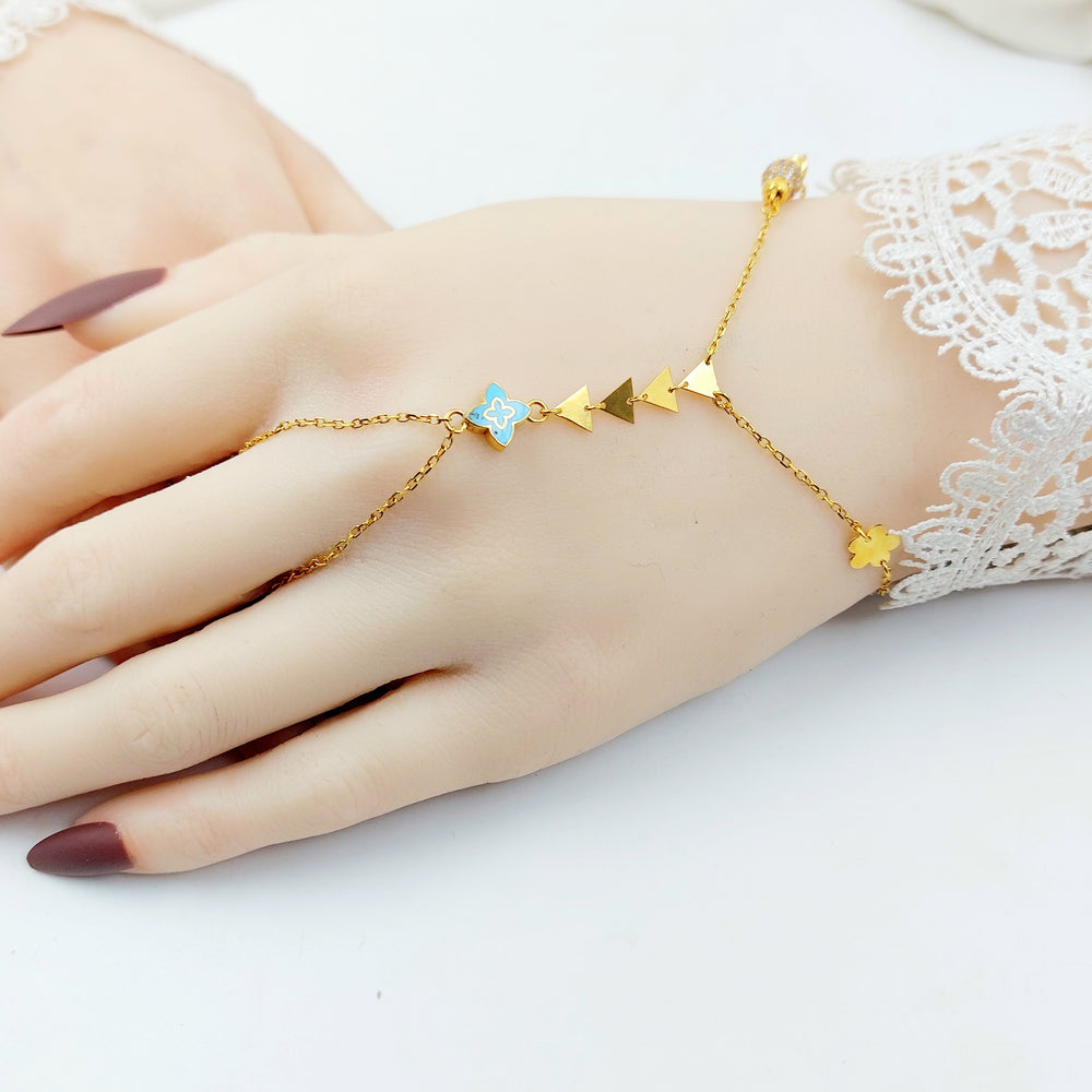 21K كف وردة مينا-مجوهرات الشيخ سعيد-Saeed Jewelry 