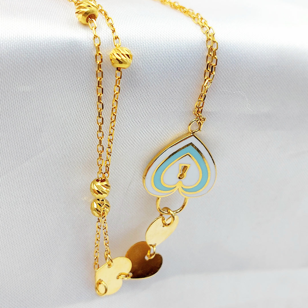 21K كف قلب مينا-مجوهرات الشيخ سعيد-Saeed Jewelry 