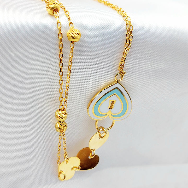 21K كف قلب مينا-مجوهرات الشيخ سعيد-Saeed Jewelry 