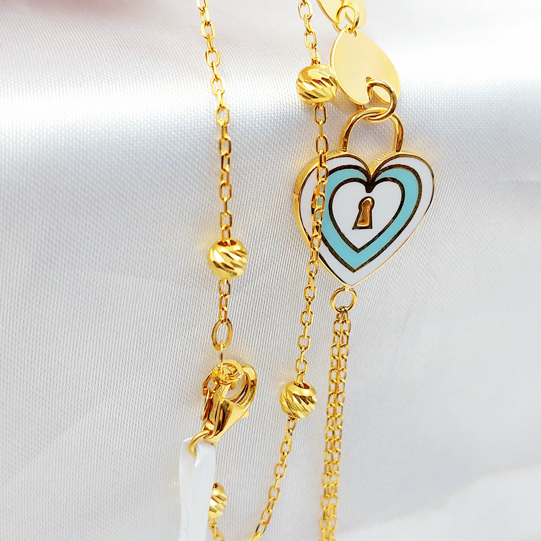 21K كف قلب مينا-مجوهرات الشيخ سعيد-Saeed Jewelry 