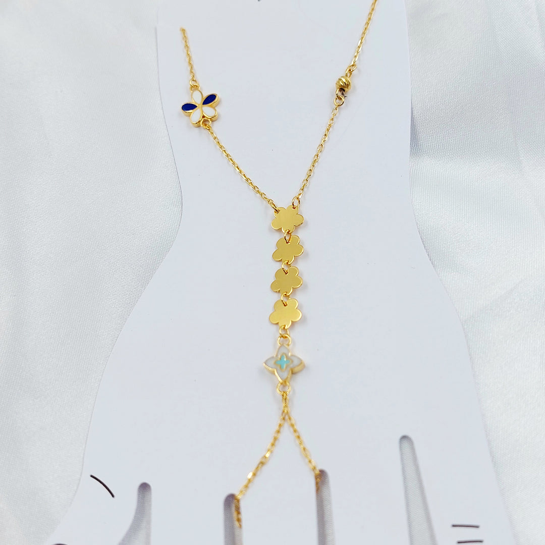 21K كف وردة مينا-مجوهرات الشيخ سعيد-Saeed Jewelry 