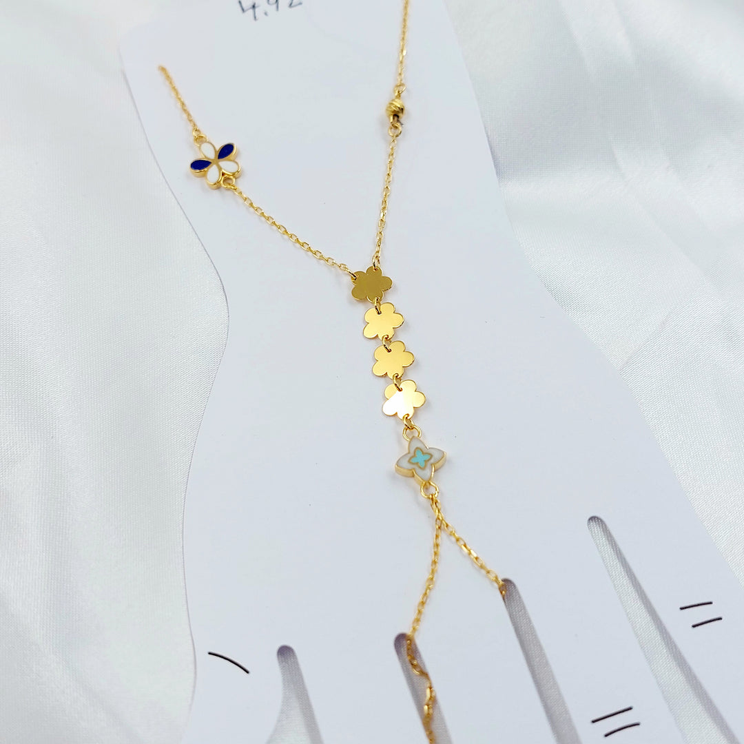 21K كف وردة مينا-مجوهرات الشيخ سعيد-Saeed Jewelry 