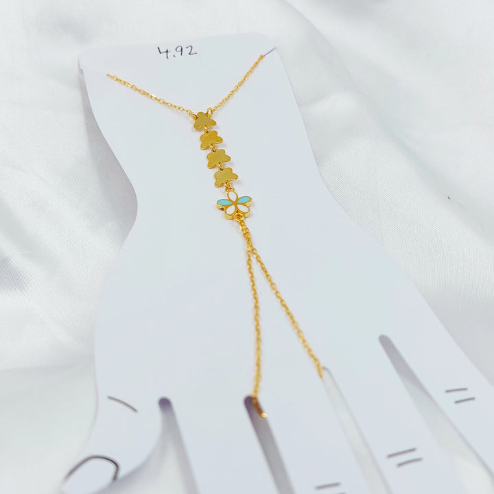 21K كف فراشة مينا-مجوهرات الشيخ سعيد-Saeed Jewelry 