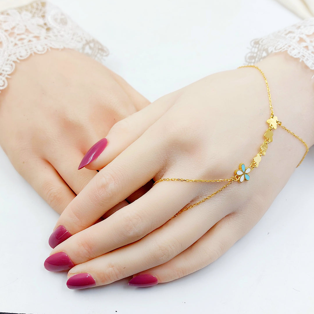 21K كف فراشة مينا-مجوهرات الشيخ سعيد-Saeed Jewelry 
