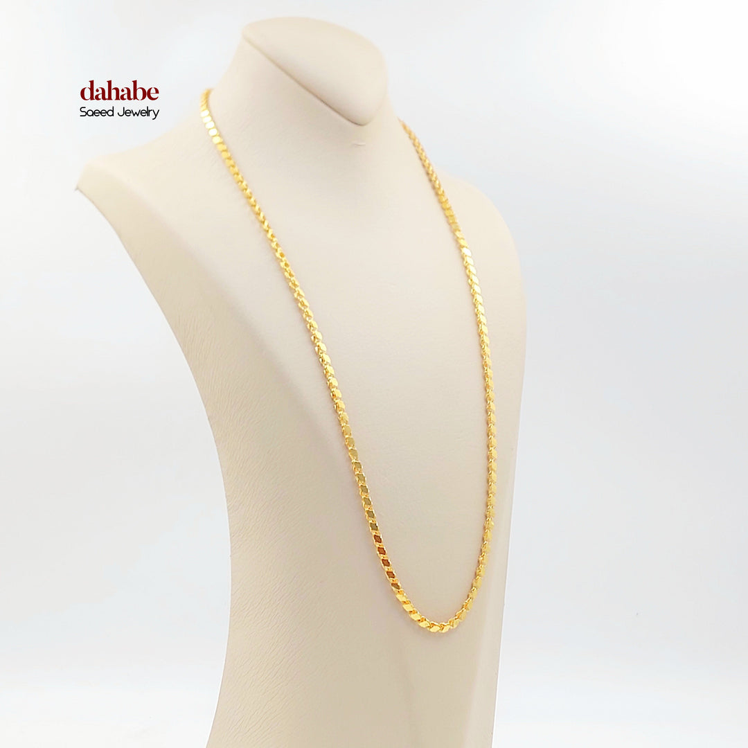 21K عقد جرير حلبي 4mm-مجوهرات الشيخ سعيد-Saeed Jewelry 