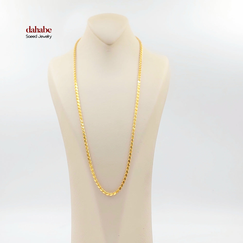 21K عقد جرير حلبي 4mm-مجوهرات الشيخ سعيد-Saeed Jewelry 