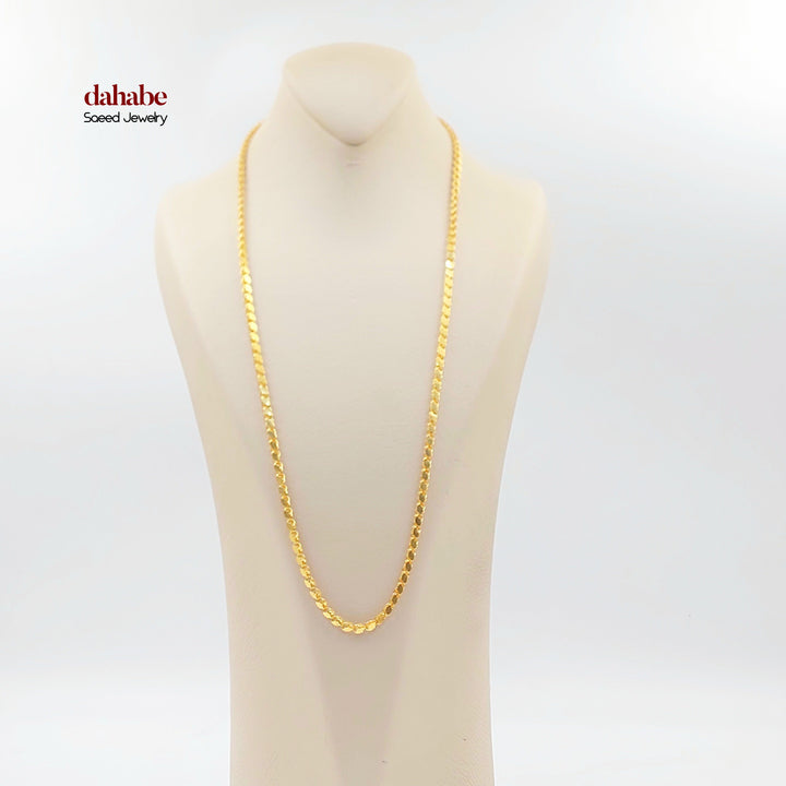 21K عقد جرير حلبي 4mm-مجوهرات الشيخ سعيد-Saeed Jewelry 