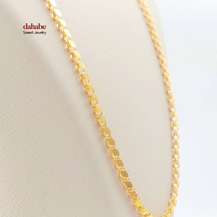 21K عقد جرير حلبي 4mm-مجوهرات الشيخ سعيد-Saeed Jewelry 